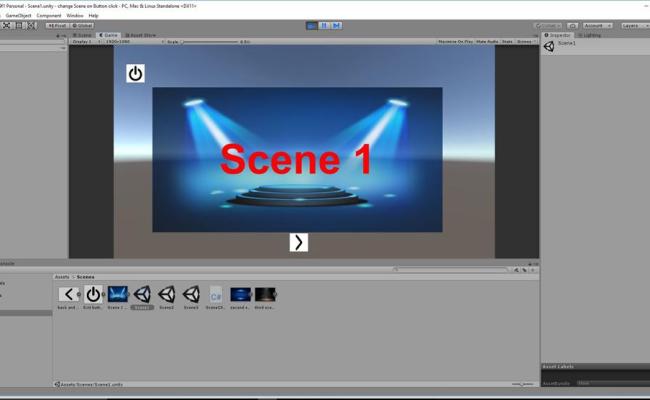 Change Scene On Button Click Using C# Scripts In Unity